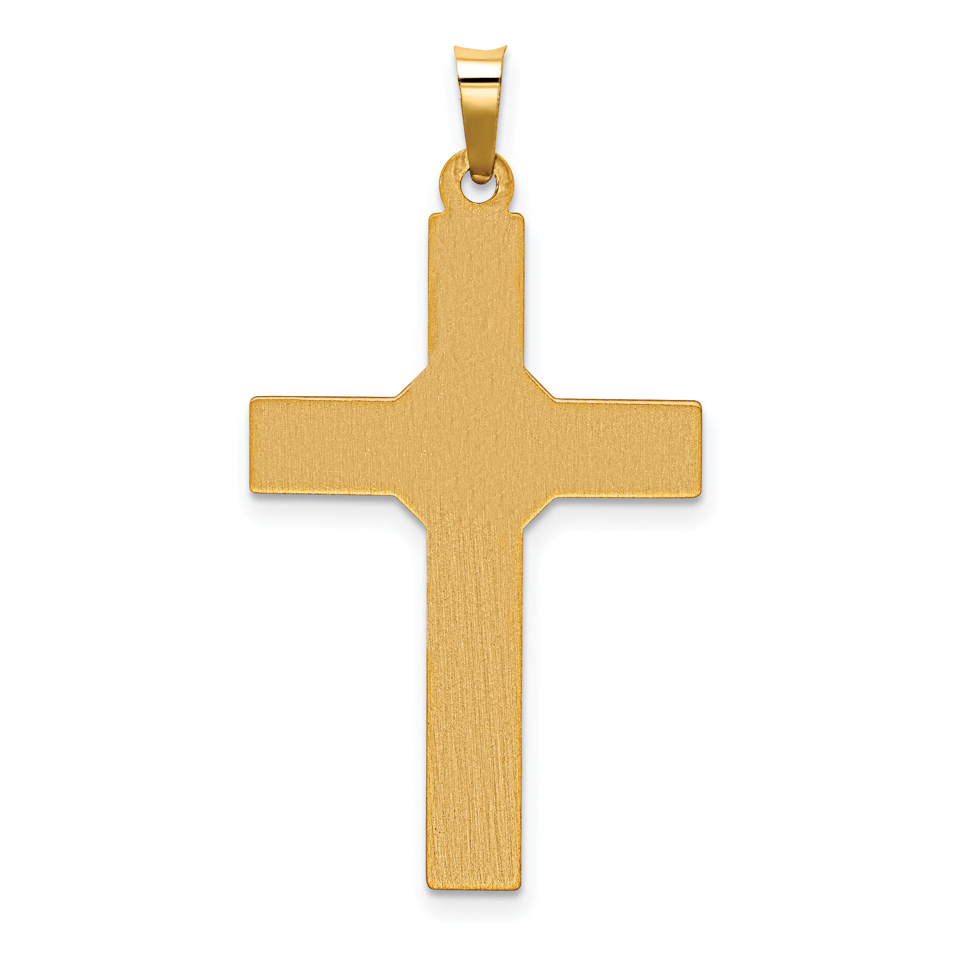 14k Hollow Polished Center X Cross