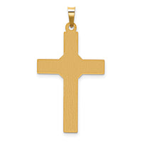 14k Hollow Polished Center X Cross