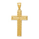 14K Diamond-cut Cross Pendant