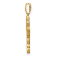 14K CZ Cross Pendant