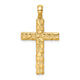 14K Nugget Cross Pendant