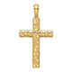 14K Nugget Cross Pendant