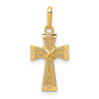 14K D/C Cross Pendant