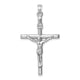 14k White Gold Hollow Crucifix Pendant