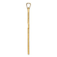 14k Polished Solid Cross Pendant