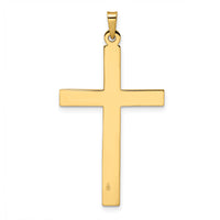 14k Polished Solid Cross Pendant