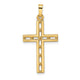 14k Polished Solid Cross Pendant