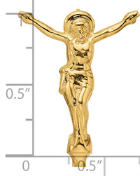 14k Polished Solid Risen Christ Chain Slide