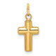 14k Polished Puffed Cross Pendant
