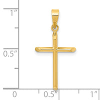 14K Polished Cross Pendant