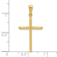 14K Polished Cross Pendant