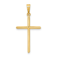 14K Polished Cross Pendant
