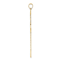 14k Polished Solid Fancy Design Cross Pendant