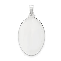 14k White Gold Polished Saint Joseph Oval Solid Medal Pendant