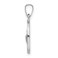 14k White Gold Polished and Satin Hollow St Jude Thaddeus Medal Pendant