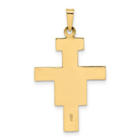 14k Two-tone Solid Crucifix Pendant