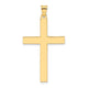 14k Polished Solid Cross Pendant