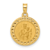 14K Hollow Our Lady of Mt Carmel Medal