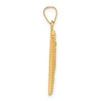 14K Rectangular Hollow Miraculous Medal