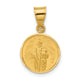 14k Polished and Satin Solid St Jude Thaddeus Medal
