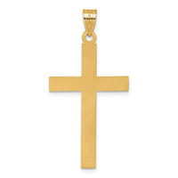 14k Florentine Satin Cross Pendant