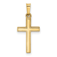 14k Small Hollow Cross Charm
