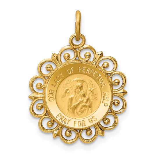 14k Our Lady of Perpetual Help Medal Charm