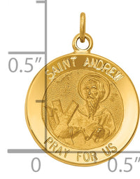 14k Saint Andrew Medal Charm