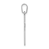 14K White Floral Cross Charm