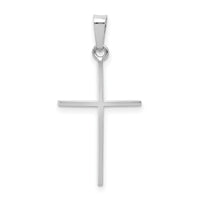 14k White Gold Cross Charm