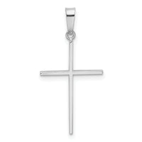 14k White Gold Cross Charm