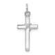 14k White Gold Cross Charm