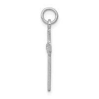 14k White Gold Cross Charm