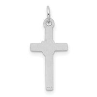 14k White Gold Cross Charm