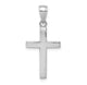 14k White Gold Polished Cross Charm