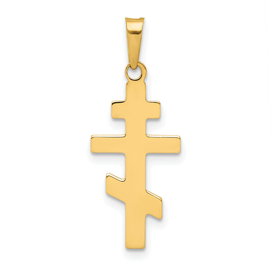 14k Eastern Orthodox Cross Charm