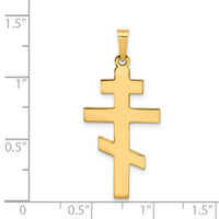 14k Eastern Orthodox Cross Charm