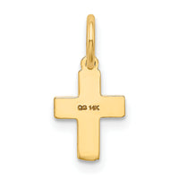 14K Floral Cross Charm