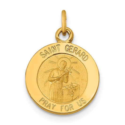 14k Saint Gerard Medal Charm