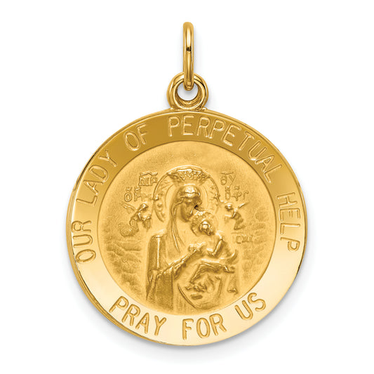 14k Our Lady of Perpetual Help Medal Pendant