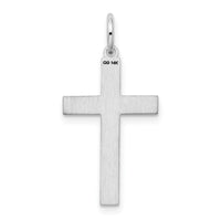 14K White Gold Laser Designed Cross Pendant