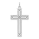 14K White Gold Laser Designed Cross Pendant