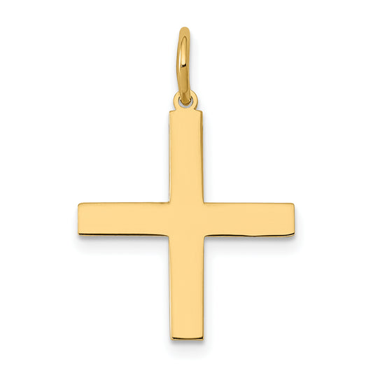 14K Laser Designed Greek Cross Charm