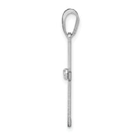 14k White Gold .01ct. Diamond Cross Pendant