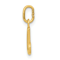 14k Yellow Gold Letter A Initial Charm