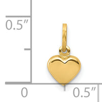 14K Polished 3-D Puffed Heart Charm
