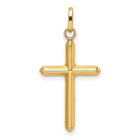 14k Polished Hollow Latin Cross Charm