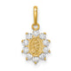 14K Our Lady of Guadalupe CZ Pendant