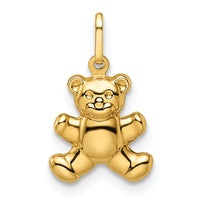 14k Polished Puffed Teddy Bear Pendant