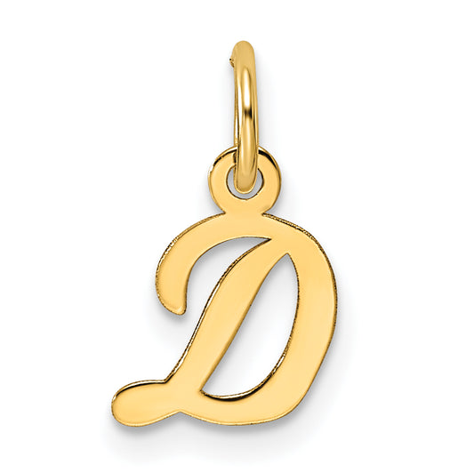 14K Small Script Letter D Initial Charm